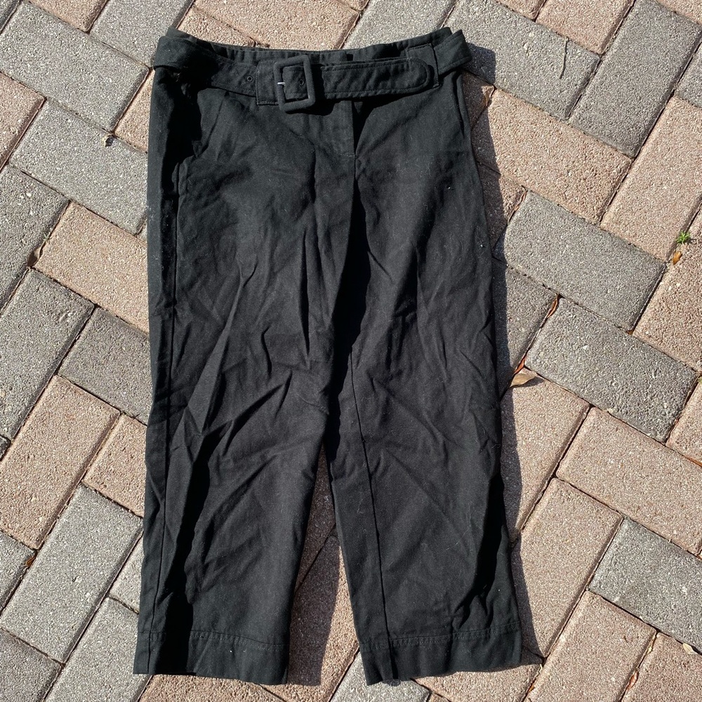 Ann Taylor Belted Black Pants